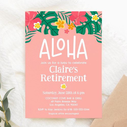 Tropical Luau Retirement Party