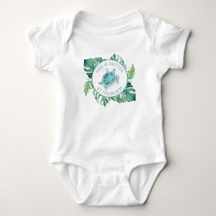 Tropical Luau Sea Turtle Baby Romper