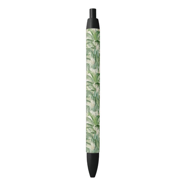 Tropical Lush Foliage Palm Leaves Pattern Pen (Front Vertical)