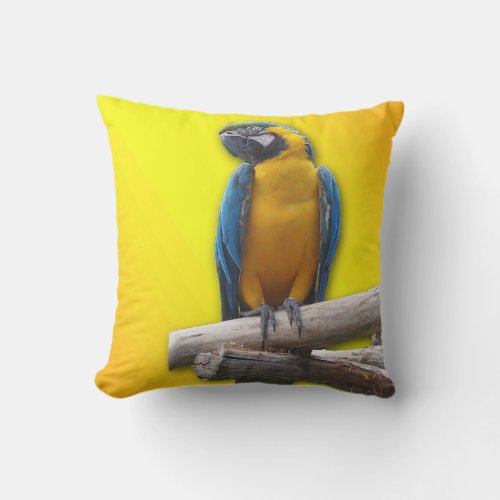 Tropical Macaw Outdoor Pillow