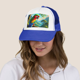 Tropical Macaw Parrot "Bird Lover" Trucker Hat