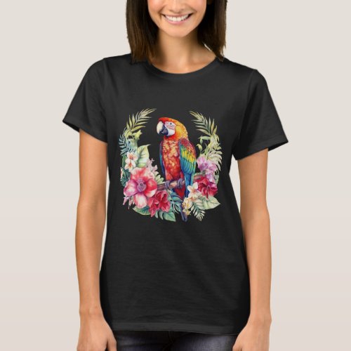 Tropical Macaw parrot T_Shirt