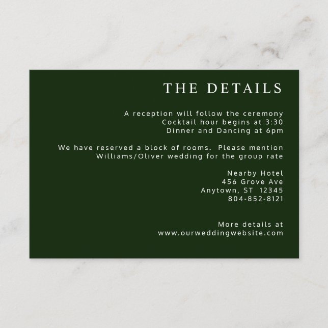 Tropical Magnolia White Green Red Enclosure Card (Front)