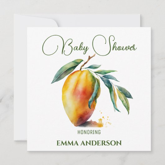 Tropical Mango | Baby Shower (Front)