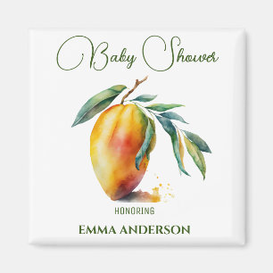 Tropical Mango Baby Shower Magnet