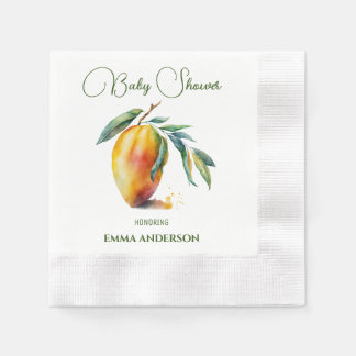 Tropical Mango | Baby Shower Napkins