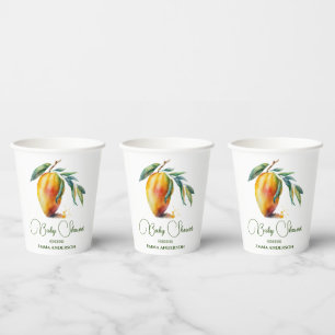 Tropical Mango   Baby Shower Paper Cups