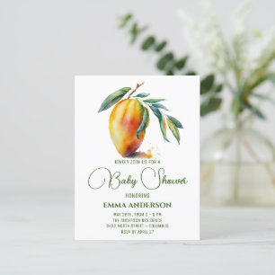 Tropical Mango   Baby Shower Postcard