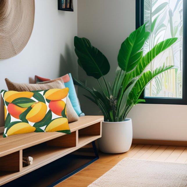 Tropical Mango Tango Personalized  Accent Pillow (Creator Uploaded)