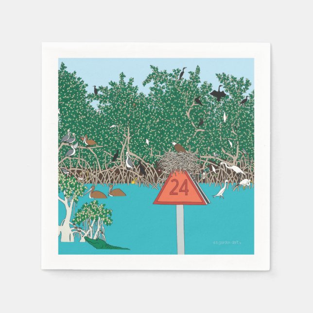 Tropical Mangrove Island  Napkins (Front)