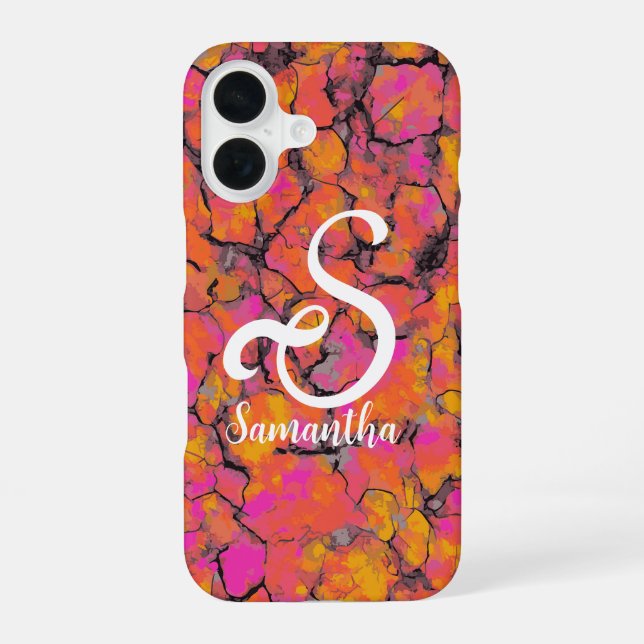 Tropical Marble Monogram iPhone Case (Back)