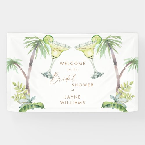 Tropical Margarita Cheers Bridal Shower Banner