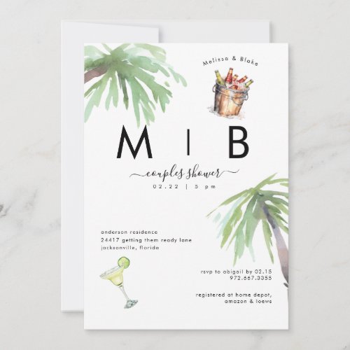  Tropical Margaritas  Beer Couples Wedding  Save The Date