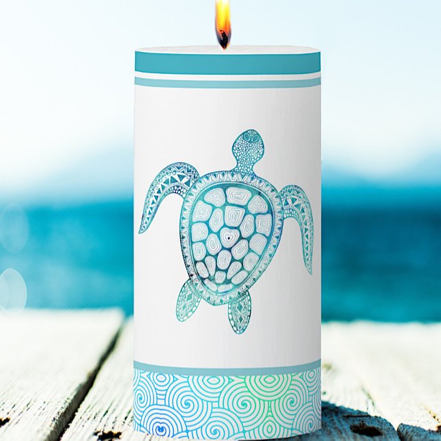 Tropical Marine Life Medium Pillar Candle (Creator Uploaded)