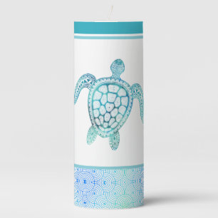 Tropical Marine Life Tall Pillar Candle