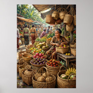 Tropical Market Photography Poster