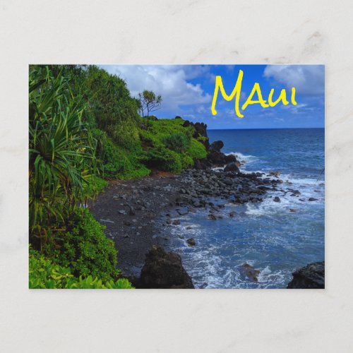 Tropical Maui Hawaiian Island Beach Postcard