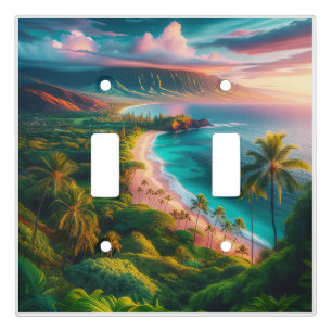 Tropical Maui Island Paradise Light Switch Cover