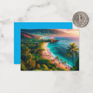 Tropical Maui Island Paradise Note Card