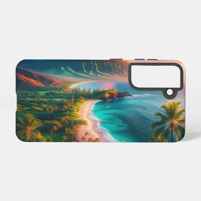 Tropical Maui Island paradise!  Samsung Galaxy Case (Back Horizontal)