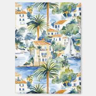 Tropical Mediterranean Wedding Magnet