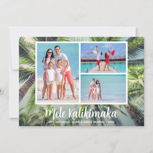 Tropical Mele Kalikimaka Photo Holiday Card Zazzle