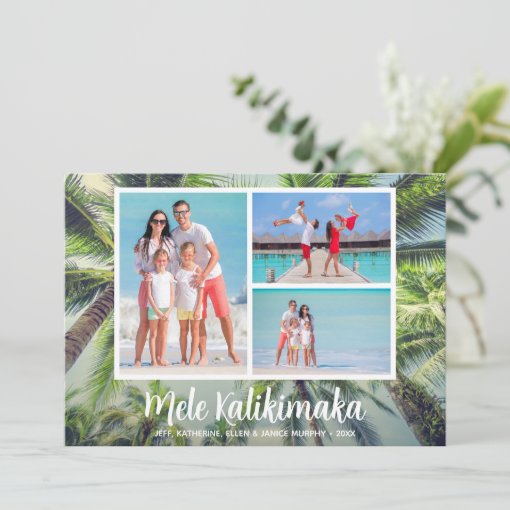 Tropical Mele Kalikimaka Photo Holiday Card Zazzle