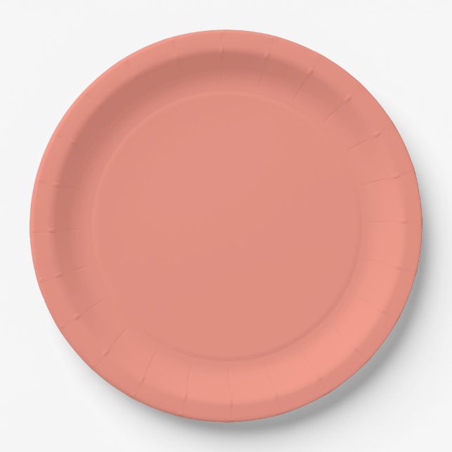 Tropical Melon-Colored Paper Plates (Front)