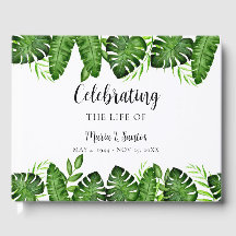 Tropical Memorial Personalized Celebration of Life