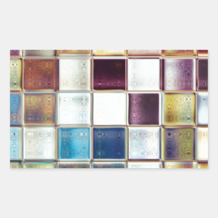 Tropical Memories Mosaic Tile Art Rectangular Sticker