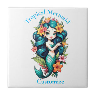 Tropical Mermaid Thunder_Cove Ceramic Tile