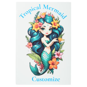 Tropical Mermaid Thunder_Cove Metal Print