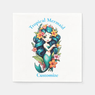 Tropical Mermaid Thunder_Cove Napkins