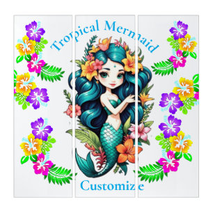 Tropical Mermaid Thunder_Cove Triptych