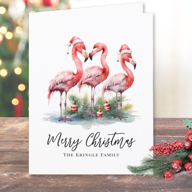 Tropical Merry Christmas Holiday Card (Tropical Merry Christmas Holiday Card)