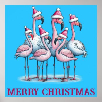 Tropical Merry Christmas Poster by ChristmasTimeByDarla at Zazzle