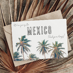 Tropical Mexico Destination Wedding Save the Date Postcard