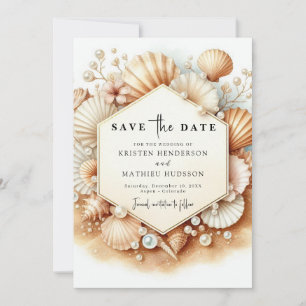 Tropical Minimal Beach Wedding Save The Date