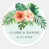 Green Wedding Envelope Seal Stickers, Greenery