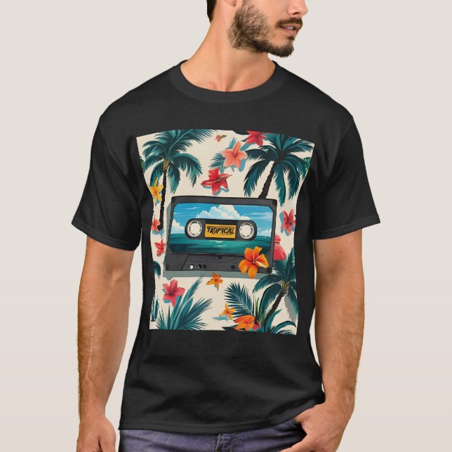 Tropical Mixtape - Floral Cassette Tee (Front)