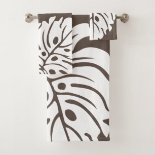 tropical modern contemporary hawaiian quilt bath towel set