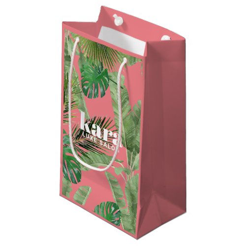 Tropical Modern Designer Pink Small Gift Bag