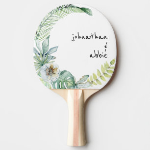 Tropical Modern Font Couple Names Ping Pong Paddle