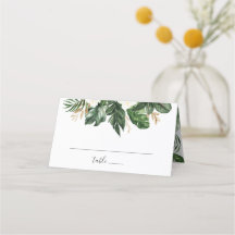 Tropical Modern Palm Beach Floral Gold Leaf