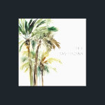 Tropical Modern Palm Trees Canvas Print<br><div class="desc">This art design features a group of beautiful tropical lush green and brown watercolor palm trees on a simple, clean white background. Perfect for a beach lover or a beach house. Personalize it with your family name. Created by Simply Farmhouse Press.</div>