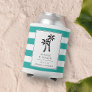 Tropical Modern Palm Trees Wedding Favor Can Cooler