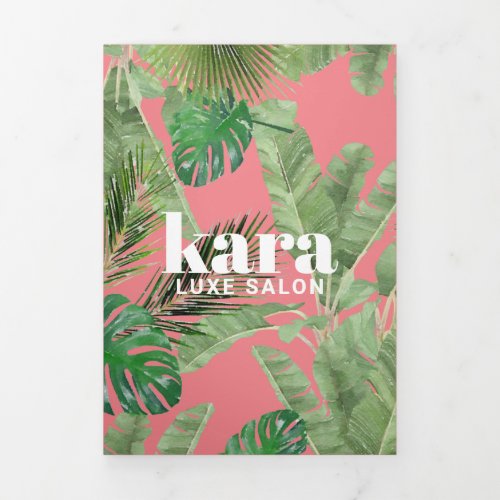 Tropical Modern Salon Designer Pink Brochure