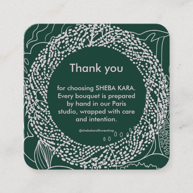 Tropical Modernism Thank You Card (Front)