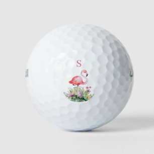 Tropical Monogram  Golf Balls