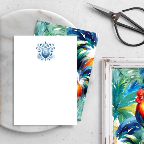Tropical Monogram Thank You Cards Majestic Crest